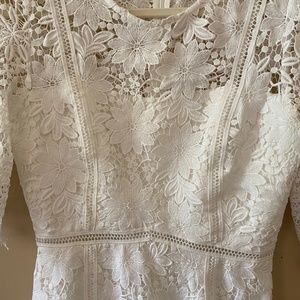 Minuet WHITE lace crochet dress bridal